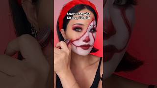 Pt 2 Scary Pennywise Makeup Tutorial 🤡🎈 [upl. by Ingles]