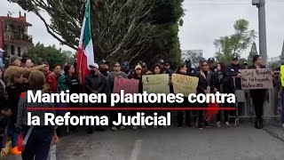 ¡NO ABANDONAN SU PROTESTA  Trabajadores del PoderJudicial se oponen a la Reforma Judicial [upl. by Eninnaej256]