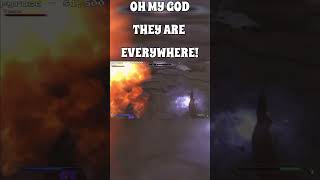 WHY ARE THERE SO MANY ENEMIES IN THIS FIGHT skyrimgamers skyrimtogether gaming funny [upl. by Llerrac]