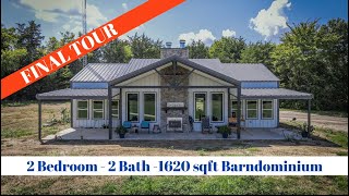 Barndominium Tour  2 Bedroom  2 Bath  1620 sqft Barndominium [upl. by Llerut840]