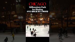 Chicago Millennium Park Ice Skating 시카고 스케이트장 chicagochicagotravel시카고미국여행 [upl. by Neztnaj167]