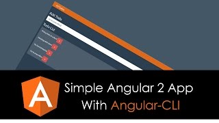 Simple Angular 2 App With Angular CLI [upl. by Kristie]