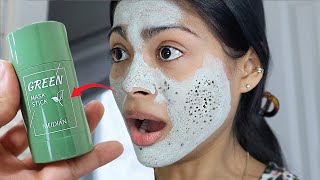 I tested VIRAL GREEN STICK MASK amp THIS HAPPENED  Does the magical green mask work 😳 [upl. by Bishop]