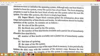 LINUX FILE SYSTEM  BOOT BLOCK  PARTITIONING OF HARD DISK FOR LINUX  IN UNIT6 LINUX DE 5THSEM CSE [upl. by Willin410]