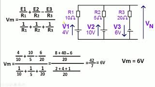 Théorème de Millman Analyse des circuits a courant continu partie 18 [upl. by Swirsky176]