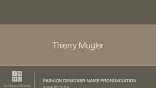 Thierry Mugler [upl. by Ekle]