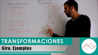 Transformaciones Geométricas  El giro  Ejemplos [upl. by Antoine]