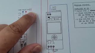 Raccordement dune horloge ou Interrupteur horaire 1 canal FINDER 12A182300000 avec schémas [upl. by Miun]