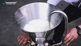 Colloid mill grinds green bean to produce soy milk [upl. by Nirra946]