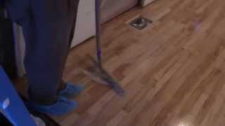 Applying Water Based Finish to a Hardwood Floor [upl. by Tteraj]