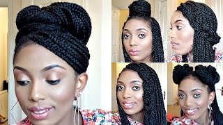 Styling Box Braids 6 Simple And Elegant Styles [upl. by Barbabra151]