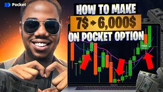 HOW TO ➔ From 7 to 6000  BEST Pocket Option Strategy for day trading [upl. by Leirza]