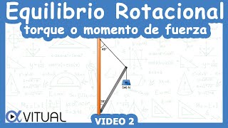 ⚖️ Equilibrio Rotacional Torque o Momento de una Fuerza  Video 2  Nivel Universitario [upl. by O'Connell52]