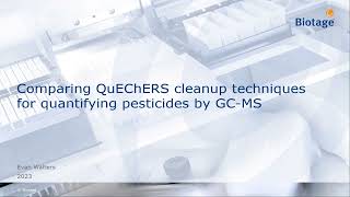 Comparing QuEChERS Cleanup Techniques for Quantifying Pesticides by GCMS [upl. by Raila309]