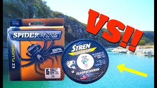 Stren FluoroCast VS SpiderWire EZ Fluoro Plus Review [upl. by Sacken428]