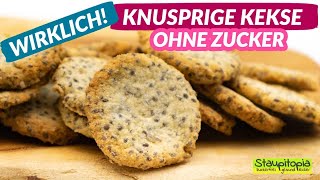 Wirklich knusprige Kekse ohne Zucker [upl. by Broderic]