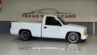 1990 GMC Sierra C1500 OBSLS Swapped all power QA1Belltech drop coilovers Sway bars SOLD [upl. by Eiznil]