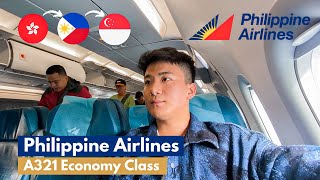 Never Again Philippine Airlines Economy Class Review A321200 Hong Kong to Manila to Singapore [upl. by Anrym]