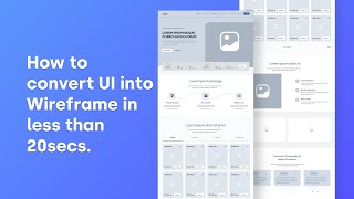 How to convert UI into Wireframe in less than 20 second using a free figma plugin [upl. by Nosauq]