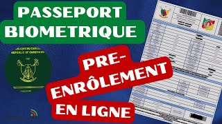 Comment faire le PREENRÔLEMENT en ligne de votre passeport biométrique [upl. by Inalaeham490]