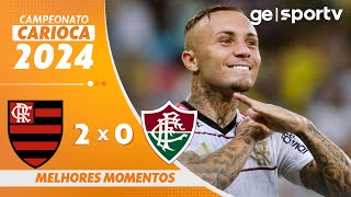 FLUMINENSE 0 X 2 FLAMENGO  MELHORES MOMENTOS  SEMIFINAL DO CAMPEONATO CARIOCA 2024  geglobo [upl. by Queri]