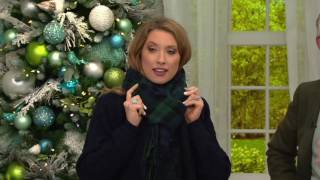 Foxford Woollen Mills Plaid Blanket Scarf on QVC [upl. by Naloc866]