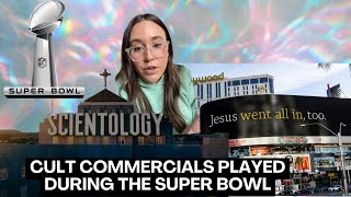 Super Bowl Cult Commercials 2024 Scientology and He Gets Us Campaign [upl. by Roybn91]