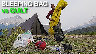 No quilts aren’t always better than sleeping bags ultralightbackpacking wildcamping [upl. by Yasmin]