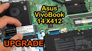 Upgrade Laptop💻Asus VivoBook 14 X412  InstalarCambiar SSD en M2 Memoria RAM y HDDSSD de 25quot [upl. by Llerrod]