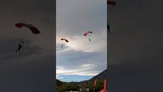 Parachute Team at Penticton Peach Festival [upl. by Anihsat]