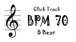 【BPM 70】Drum 8Beat  Rhythm Track Metronome [upl. by Ciprian]