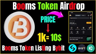 Booms Token Airdrop  Claim Your Booms Token Airdrop Today  Booms Token Listing Bybit [upl. by Solakcin]