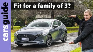 Can this hatchback handle family life Mazda 3 2023 review  G25 Evolve SP test [upl. by Ydor]