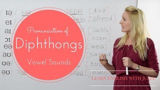 Vowel Sounds Diphthongs  English Pronunciation Class with Julia [upl. by Einiar]