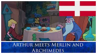 The Sword in the Stone 1963  Arthur meets Merlin and Archimedes  Danish Dansk [upl. by Sivet]