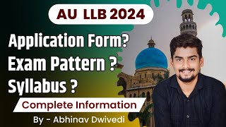 Allahabad University LLB Admission 2024 ।। LLB Course SyllabusPaper Pattern📕Book।।AU LLB Entrance [upl. by Hedve]