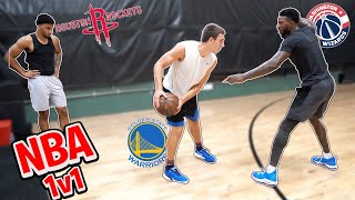 Justinian Jessup vs NBA Champion Jordan Bell amp Kenyon Martin Jr 1v1 [upl. by Samled426]