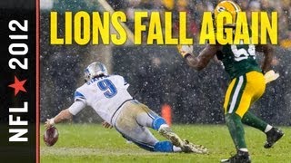 Lions vs Packers 2012 Detroit Drops Fourth Straight Falls to 49 with 2720 Road Loss [upl. by Robenia]