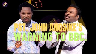 Bond Servant John Anosike Warns BBC Over Their Bais Journalism Against Prophet TB Joshua [upl. by Piefer]