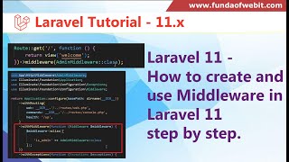 Laravel 11  How to create and use Middleware in Laravel  Laravel 11 middleware tutorial [upl. by Itsirc619]