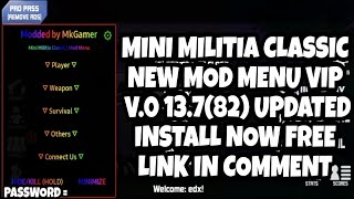 Mini Militia Classic New V013782 Vip Mod Menu Updated  Link in Pinned Comment [upl. by Freiman844]