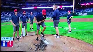 Michael Lorenzen No Hitter digging out the pitching rubber [upl. by Pass]