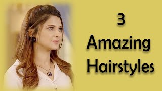 3 Easy attractive hairstyles│Open hairstyle for girls│2 Minute clutcher hairstyle for girls [upl. by Atkinson]