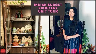 CROCKERY UNIT TOUR 2020 STORAGE TIPS  HOW TO ORGANIZE INDIAN CROCKERY UNIT WITHOUT ANY ORGANIZERS [upl. by Ayenet]