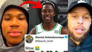 NBA PLAYERS REACT TO JRUE HOLIDAY TRADE TO BOSTON CELTICS  JRUE HOLIDAY REACTION Embiid [upl. by Ezzo]