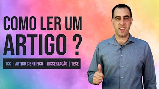 Como ler um artigo científico ou trabalho acadêmico [upl. by Nyletac]