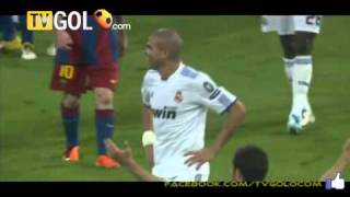 Pepe and Mourinho Red Card FC Barcelona vs Real Madrid 20 Champions League SemiFinals [upl. by Nellak]