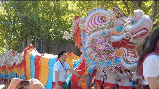 Bendigo Easter Day Parade Lion amp Dragon Teams 2024 [upl. by Eydie549]