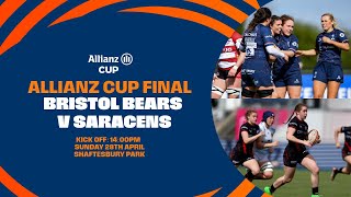 LIVE Allianz Cup Final  Bristol Bears Women vs Saracens Women [upl. by Aimar]