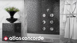 Marble look bathroom  Statuario Select  Atlas Concorde [upl. by Anaderol32]